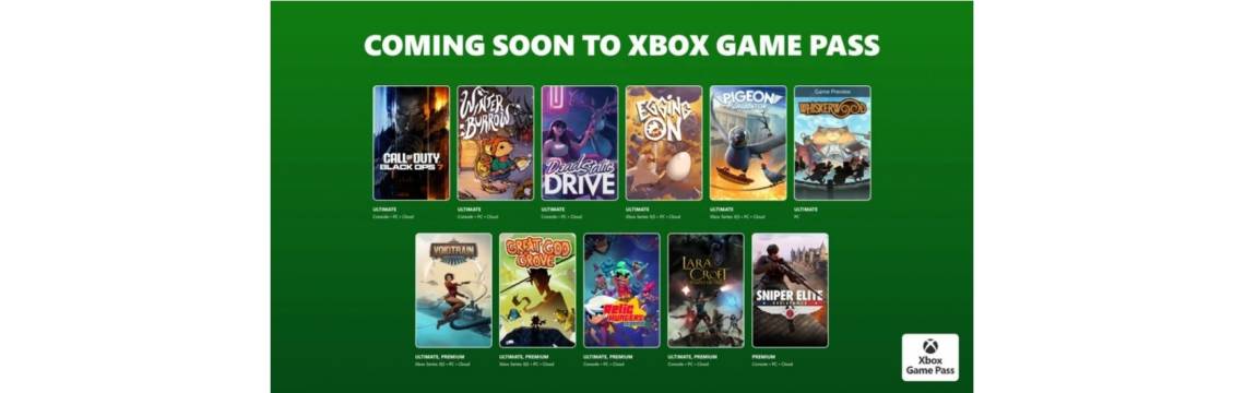 Каталог Game Pass у першій половині листопада 2025