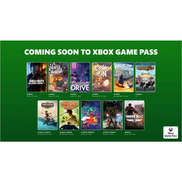 Каталог Game Pass у першій половині листопада 2025