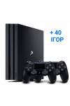 Б/У Sony Playstation 4 Pro 1 Тб + Dualshock 4 + 40 ігор (PS 4 Pro) фото 2