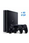 Б/В Sony Playstation 4 Slim 1 Тб + Dualshock 4 + 40 ігор (PS 4 Slim) фото 2