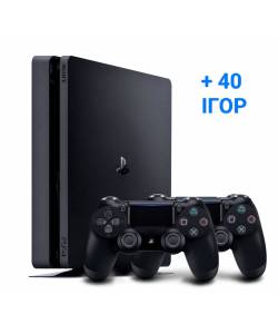 Б/В Sony Playstation 4 Slim 500 Гб + Dualshock 4 + 40 ігор