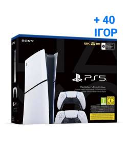 Sony PlayStation 5 Slim Digital Edition + DualSense + 40 ігор на 12 місяців