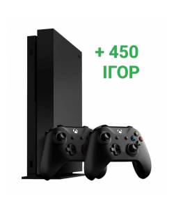 Б\В Microsoft Xbox One X 1 Тб + додатковий геймпад Xbox Wireless Controller + 450 ігор на 10 місяців Game Pass Ultimate (Гарантія 3 місяців)